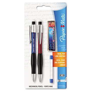 Paper Mate® Comfortmate Ultra Pencil Starter Set, 0.7 Mm, Hb (#2.5), Black Lead, Assorted Barrel Colors, 2-pack freeshipping - TVN Wholesale